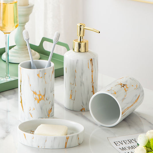Marble Effect Ceramic Bathroom Accessories