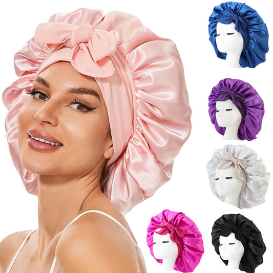 Bonnet en Satin pour  Protection des Cheveux Bouclés