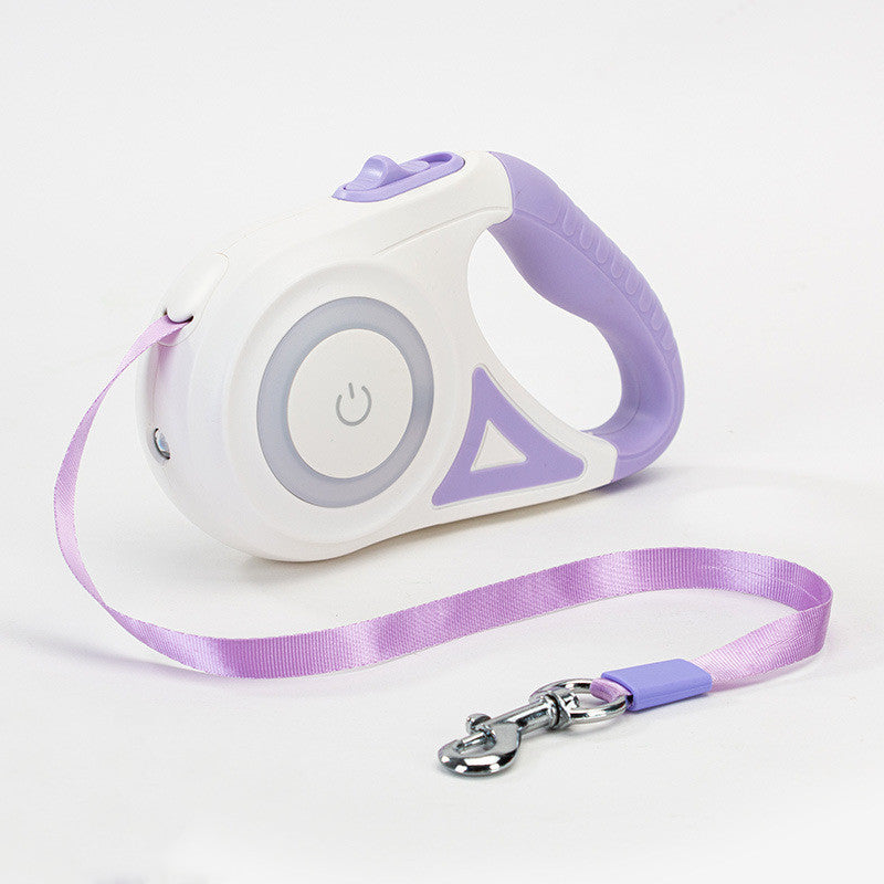 Laisse Rétractable avec Collier & Lampe