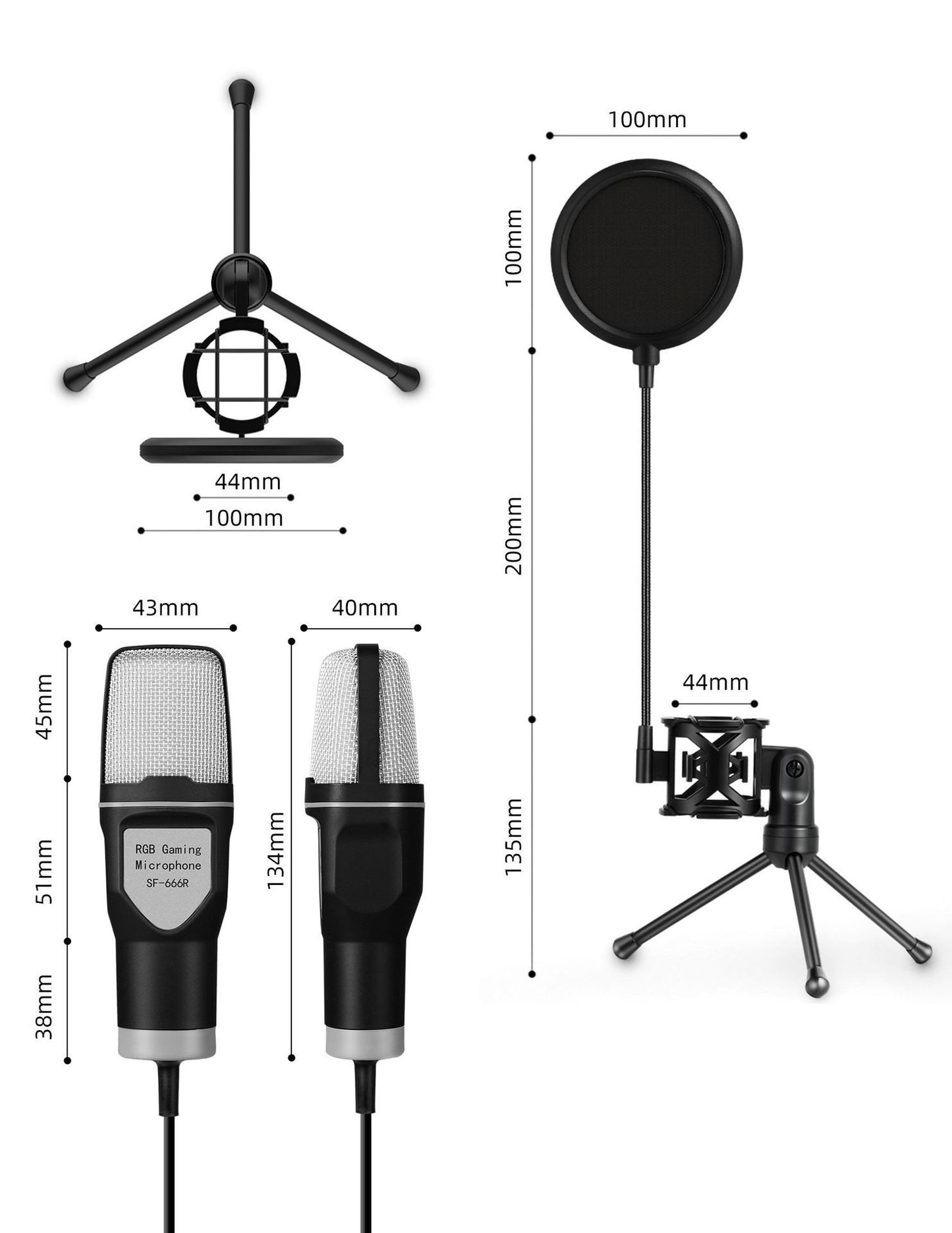 Microphone Gaming RGB – Son Haute Définition