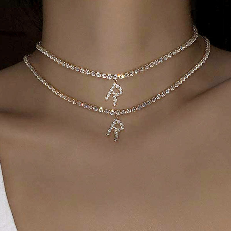 Collier Lettres en Diamant