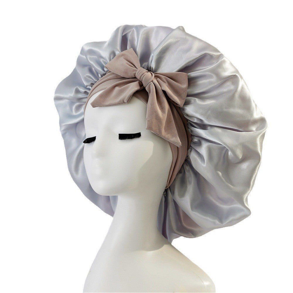 Bonnet en Satin pour  Protection des Cheveux Bouclés