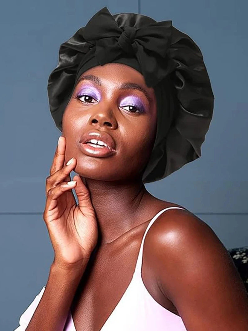 Bonnet en Satin pour  Protection des Cheveux Bouclés