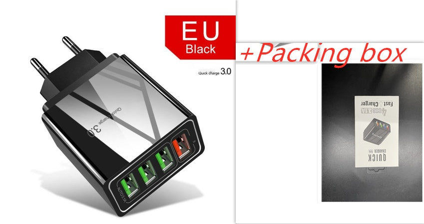 Chargeur 4 Ports USB Éclairé –  Charge Rapide