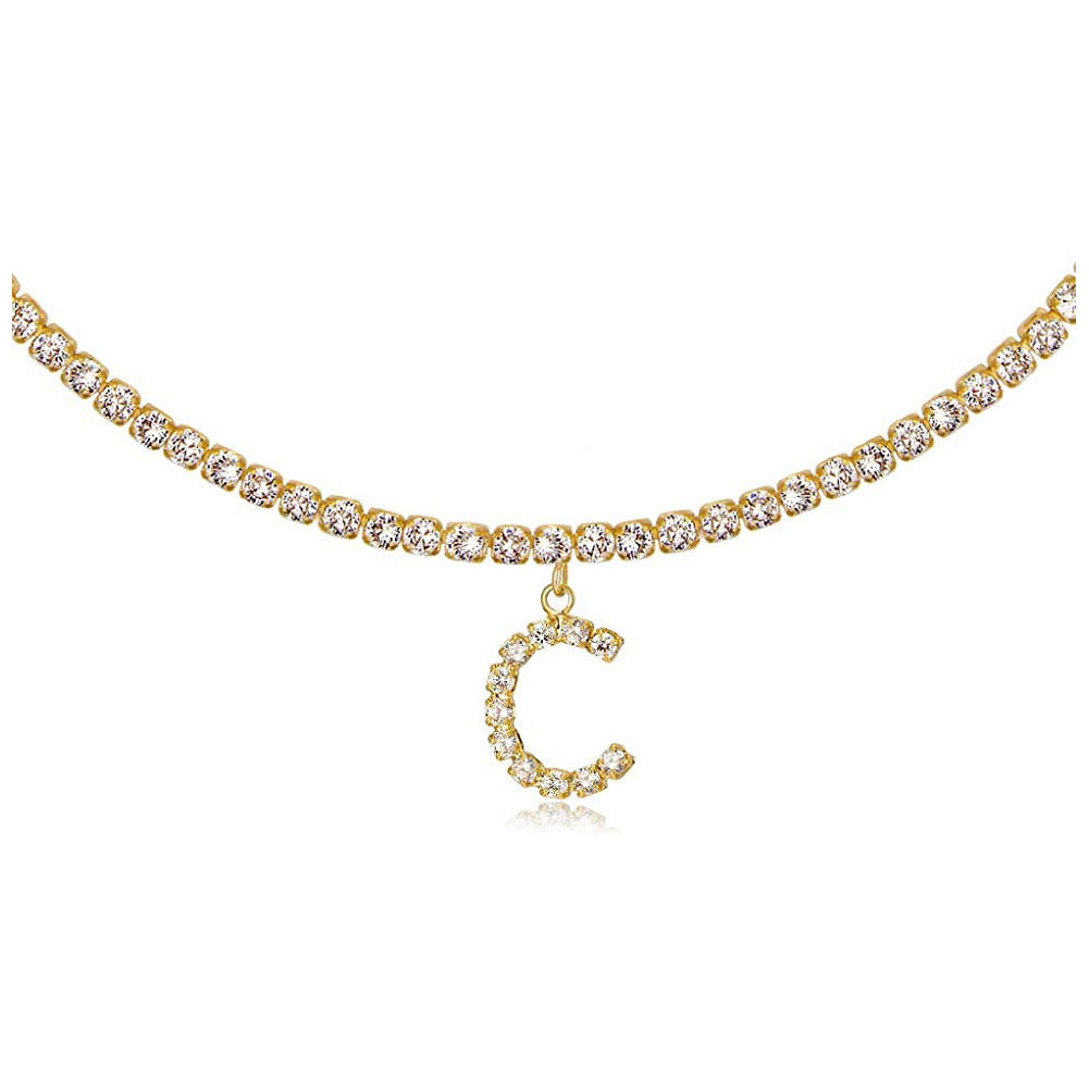 Collier Lettres en Diamant