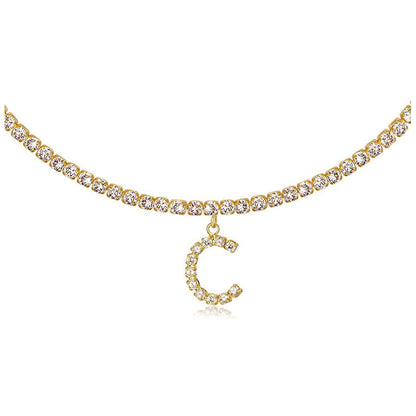 Collier Lettres en Diamant