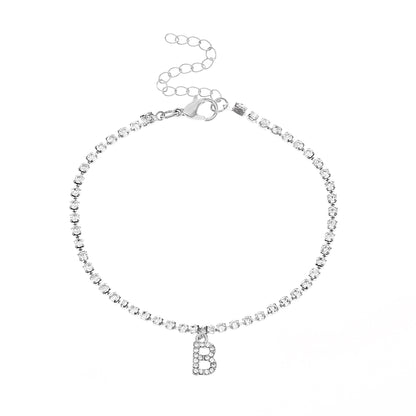 Hip-Hop Letter Anklet - Jewelry