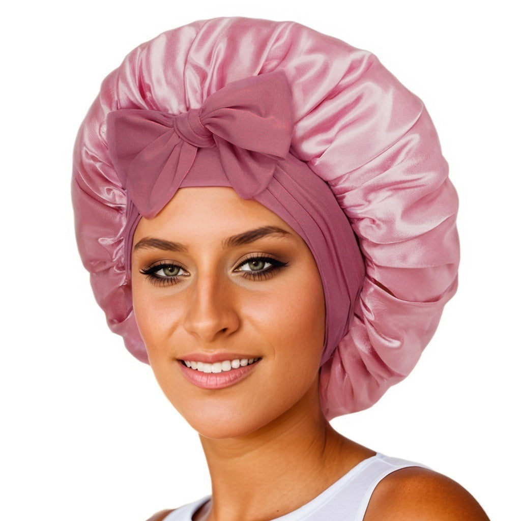 Bonnet en Satin pour  Protection des Cheveux Bouclés